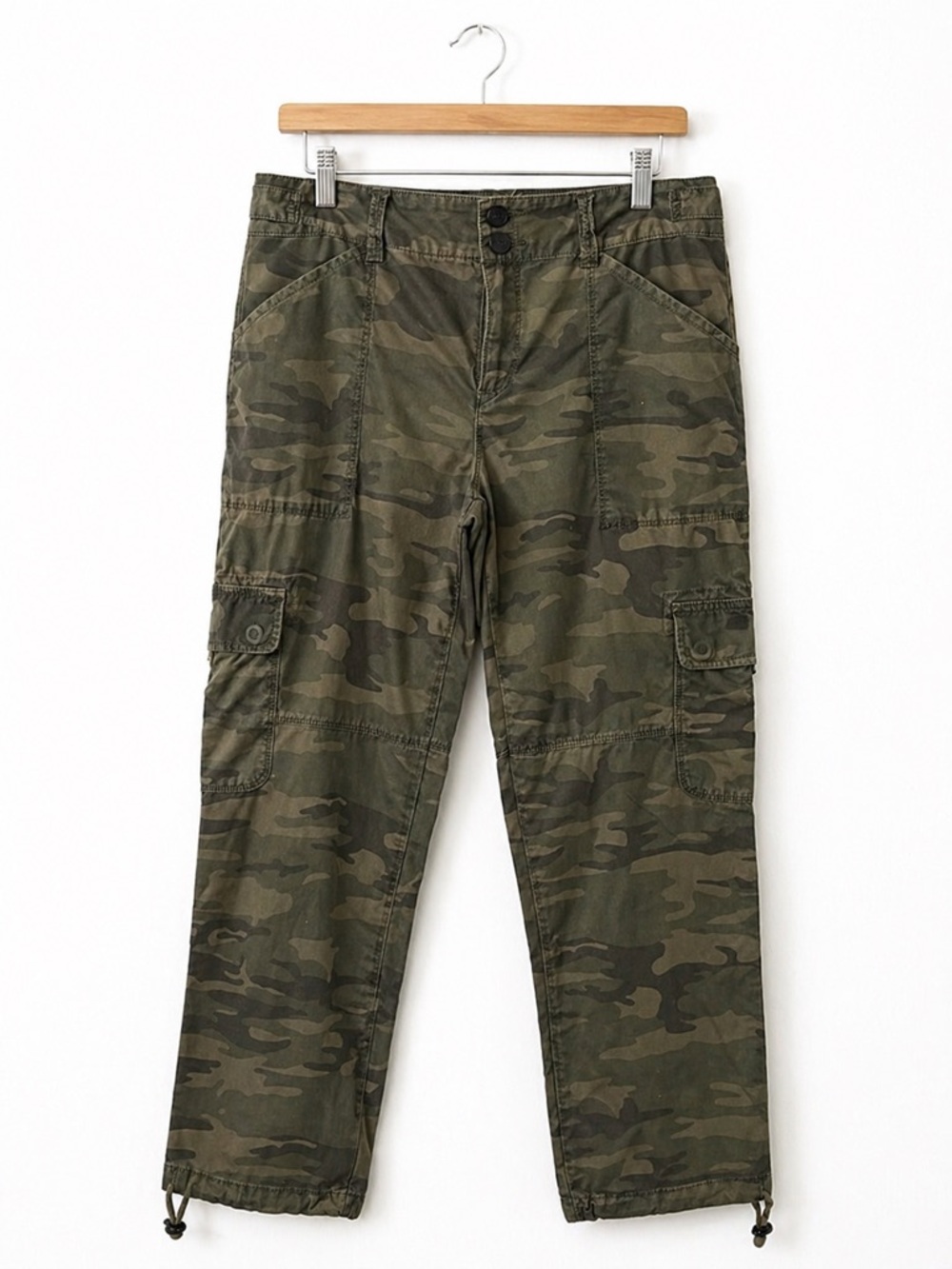Sanctuary Camo Cropped Cargo Pants Utility Mid-Rise Size 28